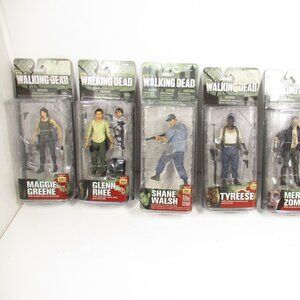 6 McFarlane Walking Dead Series 5 Action Figures Glenn, Maggie, Shane Complete